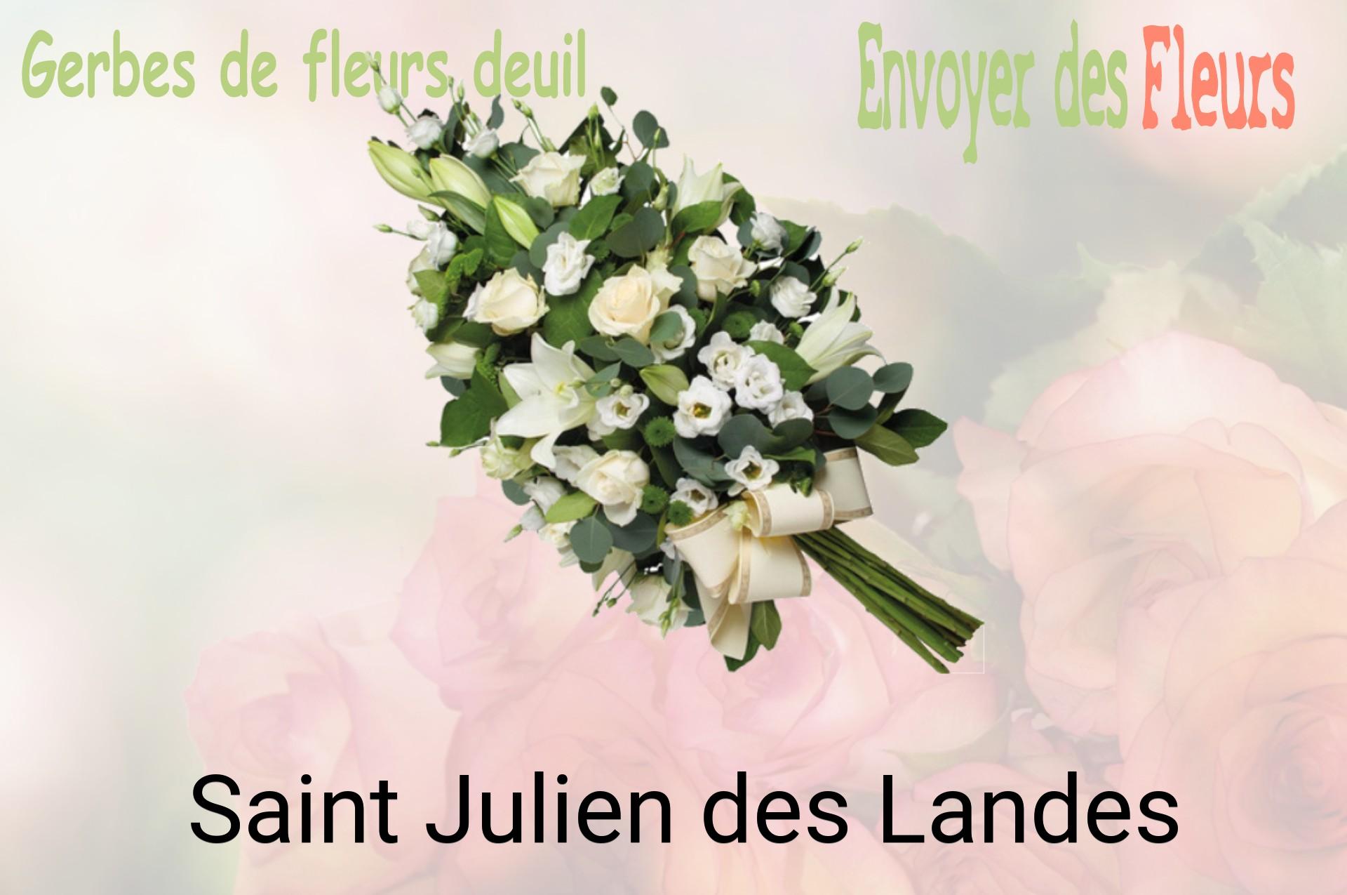 Gerbe de fleurs de deuil livrée à Saint-Julien-des-Landes